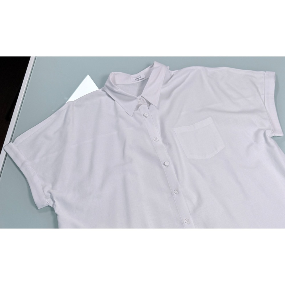 APRAW Oversized Shirt Women's XXL White 100% Cotton Office Siren Chic